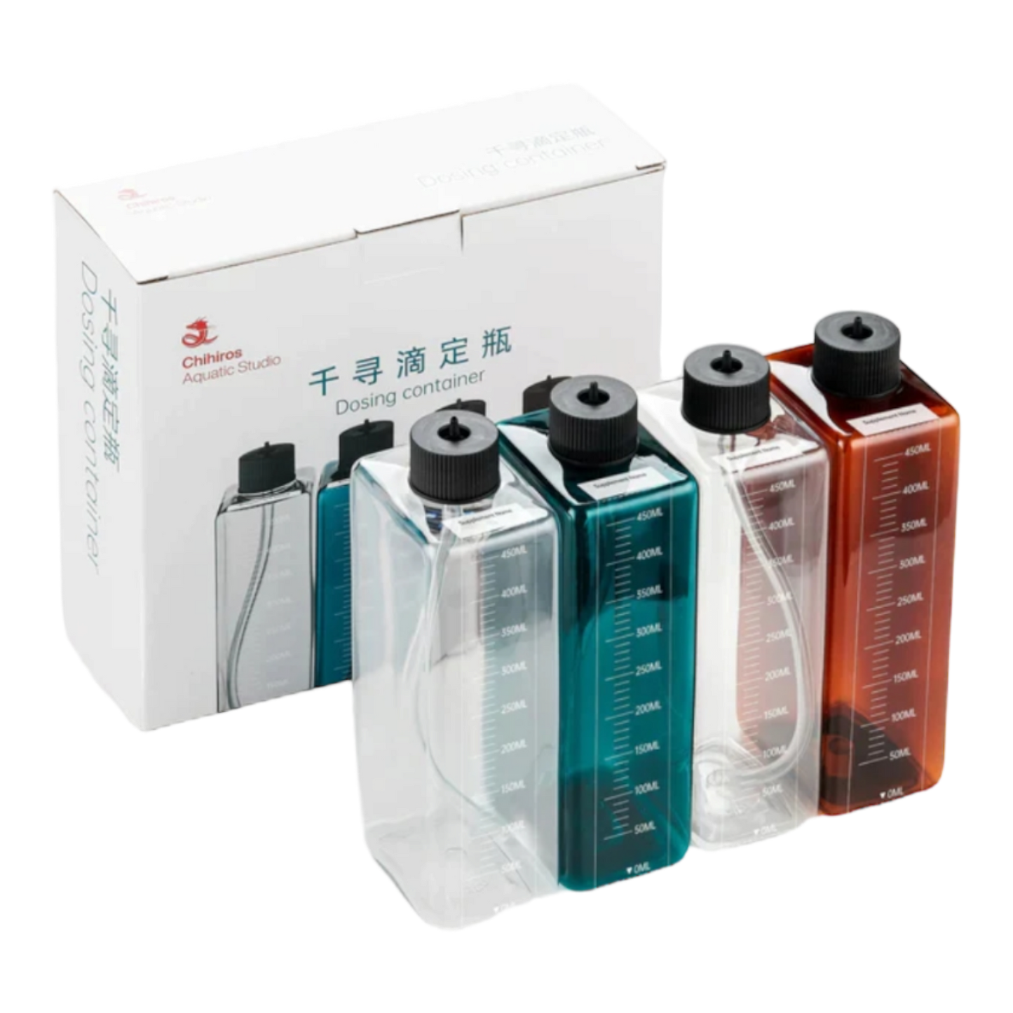 Chihiros Dosierflaschen 450 ml (4 Stück)